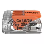 221-413 Szybkozłączka WAGO ; trzykrotna Pudełko plastikowe M box z banderolą5