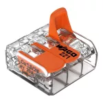 221-413 Szybkozłączka WAGO ; trzykrotna Pudełko plastikowe M box z banderolą5