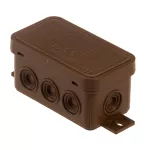 V8 BRĄZOWA Puszka n/t hermetyczna V8 IP-54 80X45X41 8-wl klik z osłabieniami  brązowa