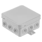 V6 SZARA Puszka n/t hermetyczna V6 IP-54 85x85x41 12-wl klik z osłabieniami szara