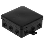 V7 CZARNA Puszka n/t hermetyczna V7 IP-54 100x100x41 12-wl klik z osłabieniami czarna