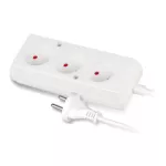 PS-360/1,5 Przedłużacz z trzykrotnym gniazdem 3x2p, 10A; 1,5m; biały