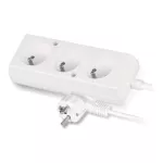 PS-370/1,5 Przedłużacz z trzykrotnym gniazdem 3x2p+Z, 10A; 1,5m; biały