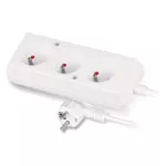PS-370/5,0 Przedłużacz z trzykrotnym gniazdem 3x2p+Z, 10A; 5,m; biały