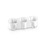 PK-63/60 + KOD Puszka końcowa trzykrotna 63x60 p/t, głęboka o rozstawie 71 mm; biała