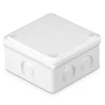 PK-22/55 + KOD Puszka odgałężna, naścienna 100x100x50, siedem dławic bezgwintowych D-25,IP 55; biały
