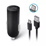 GSM032689 Forever ładowarka samochodowa M02 1x USB 2A czarna + kabel microUSB