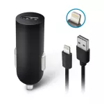 GSM032691 Forever ładowarka samochodowa M02 1x USB 2A czarna + kabel Lightning