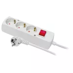 PS-370SWS/1,5/1,5 Przedłużacz z trzyktornym gniazdem wtyczkowym Uni-Schuko z wyłacznikiem 3x2p+Z Schuko, 16A
