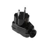 WT-16US/ŁK IP 44 Wtyczka rozbieralna, kątowa z wyłącznikiem, , podświetlana, Uni-Schuko 2p+Z; WT-16US/ŁK IP 44; czarny