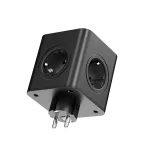 R-41SWS/USBA+USBC CZARNY Rozgałeźniki 4x2p+Z oraz 2xUSB-A ; 1xuSB-C Schuko ; KEL