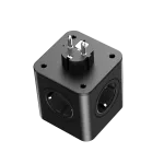 R-41SWS/USBA+USBC CZARNY Rozgałeźniki 4x2p+Z oraz 2xUSB-A ; 1xuSB-C Schuko ; KEL