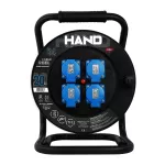 PB-PRO/USB/S/20M/3X1,5/H07RN-F HAND Przedłużacz bębnowy linia HAND PRO; 3x(2p+Z) +1x(USB-A;USB-C); IP44; 16A; H07N-F; 3x1,5; 20m; SCHUKO; CZARNY