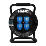 PB-PRO/USB/S/25M/3X1,5/H07RN-F HAND Przedłużacz bębnowy linia HAND PRO; 3x(2p+Z) +1x(USB-A;USB-C); IP44; 16A; H07NR-F; 3x1,5; 25m; SCHUKO CZARNY