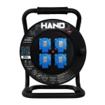 PB-PRO/USB/S/30M/3X1,5/H07RN-F HAND Przedłużacz bębnowy linia HAND PRO; 3x(2p+Z) +1x(USB-A;USB-C); IP44; 16A; H07NR-F; 3x1,5; 30m; SCHUKO; CZARNY