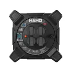 PB-PRO/K/S/50M/3X1,5/H07RN-F HAND Przedłużacz bębnowy kwadratowy linia HAND PRO; 4x2p+Z; IP44; 16A; H07NR-F; 3x1,5; 50m; SCHUKO CZARNY