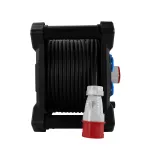 PB-PWR/K/20M/5X2,5/H07RN-F/ HAND Przedłużacz bębnowy kwadratowy linia HAND PWR; 4P+Z; 2x2p+Z; IP44; 16A;400V; H07NR-F; 5x2,5; 20m; CZARNY