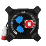 PB-PWR/K/25M/5X2,5/H07RN-F/ HAND Przedłużacz bębnowy kwadratowy linia HAND PWR; 4P+Z; 2x2p+Z; IP44; 16A;400V H07NR-F; 5x2,5; 25m; CZARNY
