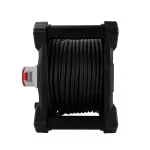 PB-PWR/K/S/25M/5X2,5/H07RN-F/ HAND Przedłużacz bębnowy kwadratowy linia HAND PWR; 4P+Z; 2x2p+Z; IP44; 16A;400V; H07NR-F; 5x2,5; 25m;SCHUKO; CZARNY