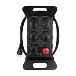 RO-2/P/USB/230V Rozdzielnica budowlana przenośna z wyłšcznikiem awaryjnym z zabezpieczeniem;H07RN-F;3x2,5;230V, 4x2p+z; 1xusb; dł. przewodu 2m