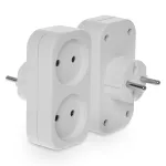 R-260 Rozgałęźnik podwójny 2x2p, bis; max 16A, 230V, IP20; biały
