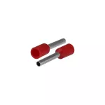 KI/T-1X1/16,4/50 RD Końcówka tulejkowa izolowana do przewodów 1x1mm2; DŁ TULEJKI 16,4mm Czerwony 50 szt.