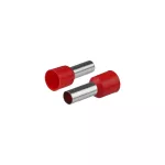 KI/T-1X10/21,5/50 RD Końcówka tulejkowa izolowana do przewodów 1x10mm2; DŁ TULEJKI 21,5mm Czerwony 50 szt.