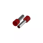 KI/T-1X10/27,5/50 RD Końcówka tulejkowa izolowana do przewodów 1x10mm2; DŁ TULEJKI 27,5mm Czerwony 50 szt.