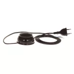 PWN-2/2X0,75/3,0 Przyłączacz z wtyczką płaską z wyłącznikiem nożnym do lamp, dwutorowy, 250V, 2,5A; 3m; czarny