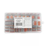 SZ/D/BOX/51 Zestaw 51szt szybkozłączek z dźwigniami do wszystkich rodzajów przewodów: SZ-2D x25szt; SZ-3Dx20szt; SZ-5Dx6szt