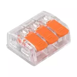 SZ-3D/100 Zestaw 100szt szybkozłączek z dźwigniami do wszystkich rodzajów przewodów: SZ-3D; 24A ; 450V;przewód elastyczny 0,2-1,5mm2,przewód sztywny 0,2-2,5mm2
