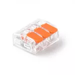 SZ-3D/5 Komplet 5szt szybkozłączek z dźwigniami do wszystkich rodzajów przewodów: SZ-3D; 24A ; 450V;przewód elastyczny 0,2-1,5mm2,przewód sztywny 0,2-2,5mm2