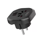 AD-EU/UNI czarny Adapter sieciowy uniwersalny (EU, UK, US, AU)