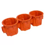 PK-60/60Ł Puszka końcowa jednokrotna 60x60 p/t, głęboka; szeregowa; pomarańczowy
