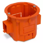 PK-60/60ŁM Puszka końcowa jednokrotna 60x60 p/t, głęboka; szeregowa z wkrętami; pomarańczowy