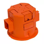 PK-60/60ŁM Puszka końcowa jednokrotna 60x60 p/t, głęboka; szeregowa z wkrętami; pomarańczowy
