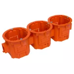 PK-60/60ŁM Puszka końcowa jednokrotna 60x60 p/t, głęboka; szeregowa z wkrętami; pomarańczowy