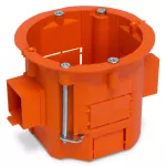PK-60/60ŁG Puszka końcowa jednokrotna 60x60 p/t, głęboka; szeregowa, do płyt gipsowych; pomarańczowy