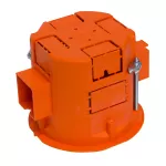 PK-60/60ŁG Puszka końcowa jednokrotna 60x60 p/t, głęboka; szeregowa, do płyt gipsowych; pomarańczowy
