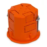 PK-60/60G Puszka końcowa jednokrotna 60x60 p/t; głęboka; do płyt gipsowych; pomarańczowy