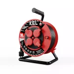 PB-PRO/S/30M/3X1,5/H05RR-F Przedłużacz bębnowy PROFESSIONAL LINE; 4x2p+Z; IP44; 16A; H05RR-F; 3x1,5; 30m; czarny