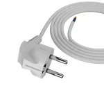 PP-50/1M/3X0,75/OMY ŻO Przewód przyłączeniowy z wtyczką kątowa UniSCHUKO; 3x0,75; OMY żo; 1m; biały