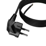 PP-50/3M/3X1/OMY ŻO Przewód przyłączeniowy z wtyczką kątowa UniSCHUKO; 3x1; OMY żo; 3m; czarny