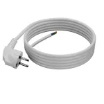 PP-50/3M/3X1,5/OMY ŻO Przewód przyłączeniowy z wtyczką kątowa UniSCHUKO; 3x1,5; OMY żo; 3m; biały