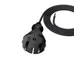 PP-21/2M/2X1/H05RR Przewód przyłączeniowy z wtyczką prostą IP20; 2x1; H05RR; 2m; czarny