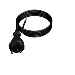 PP-21/4M/2X1/H05RR Przewód przyłączeniowy z wtyczką prostą IP20; 2x1; H05RR; 4m; czarny