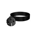 PP-21/4,5M/2X1/H05RR Przewód przyłączeniowy z wtyczką prostą IP20; 2x1; H05RR; 4,5m; czarny