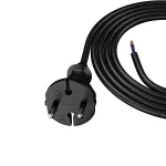 PP-21/2M/2X1,5/H05RR Przewód przyłączeniowy z wtyczką prostą IP20; 2x1,5; H05RR; 2m; czarny