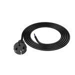 PP-21/2M/2X1,5/H05RR Przewód przyłączeniowy z wtyczką prostą IP20; 2x1,5; H05RR; 2m; czarny