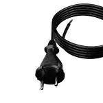 PP-21/4,5M/2X1,5/H05RR Przewód przyłączeniowy z wtyczką prostą IP20; 2x1,5; H05RR; 4,5m; czarny